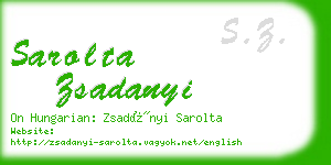 sarolta zsadanyi business card